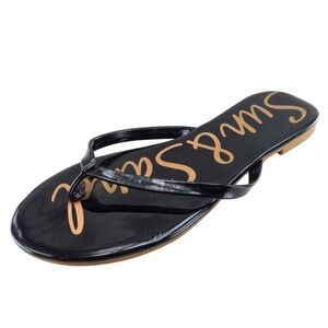 Loft Sun & Sand Sz 9 M Black Flip Flop Synthetic Women Sandals